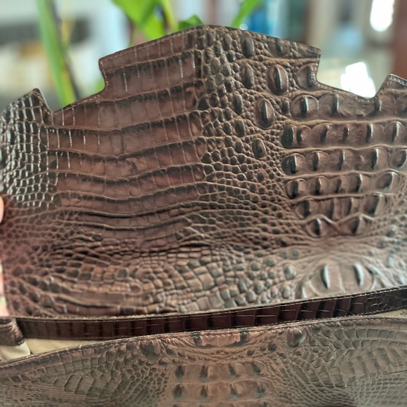 NWOT! BRAHMIN Brown Leather Satchel Purse - Picture 7 of 7